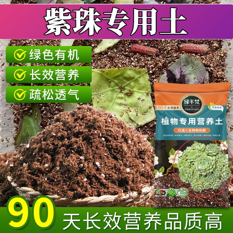 紫珠适用园艺土家庭适用月季营养土配比科学留存水分开袋即用观叶