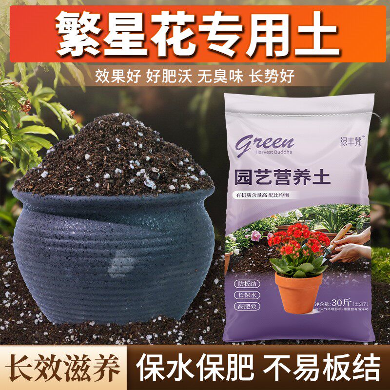 繁星花适用栽培土保水锁肥园艺加有机肥有机壮根多肉观花盆景土