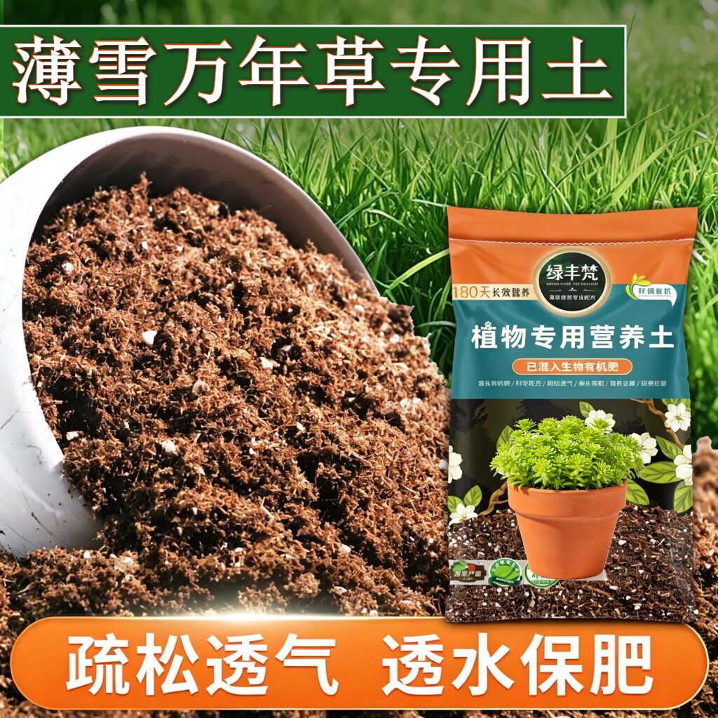 薄雪万年草专用轻质有机土质地松软盆栽土洁净基质增色无草籽喜酸