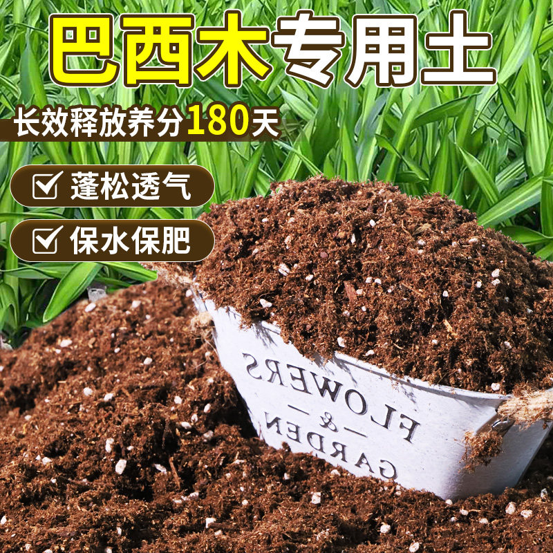 巴西木专用缓释基质土花圃款精选腐熟质地温和家用装叶缘平整