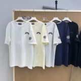 1506/QAT5010/P34鲨鱼短袖t恤男潮牌夏季宽松五分袖简约印花上衣，男装T恤，星座1506