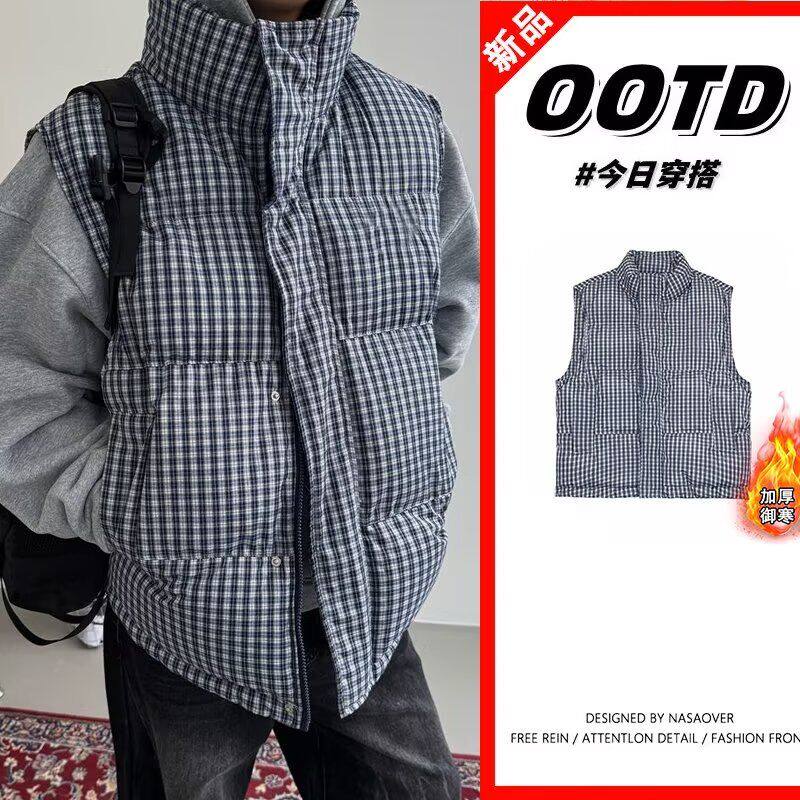 1506/Q88030/P53复古多口袋工装马甲男日系bf风坎肩背心棉衣外套图片