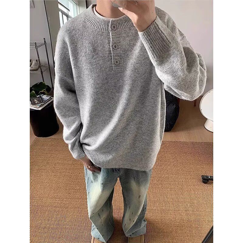 1506/QM070/P49秋冬新款高级感慵懒风内搭打底针织衫1,男装T恤,星座1506