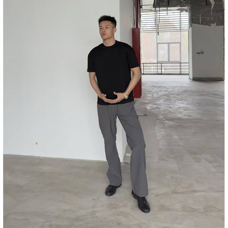 1506/QC950/P50高质量春夏哈伦男裤潮牌垂感小脚男士休闲西裤,男装西裤,星座1506