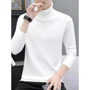 1506/Q16020/P29纯色简约毛衣男圆领修身秋冬款内搭线衣打底衫1图片