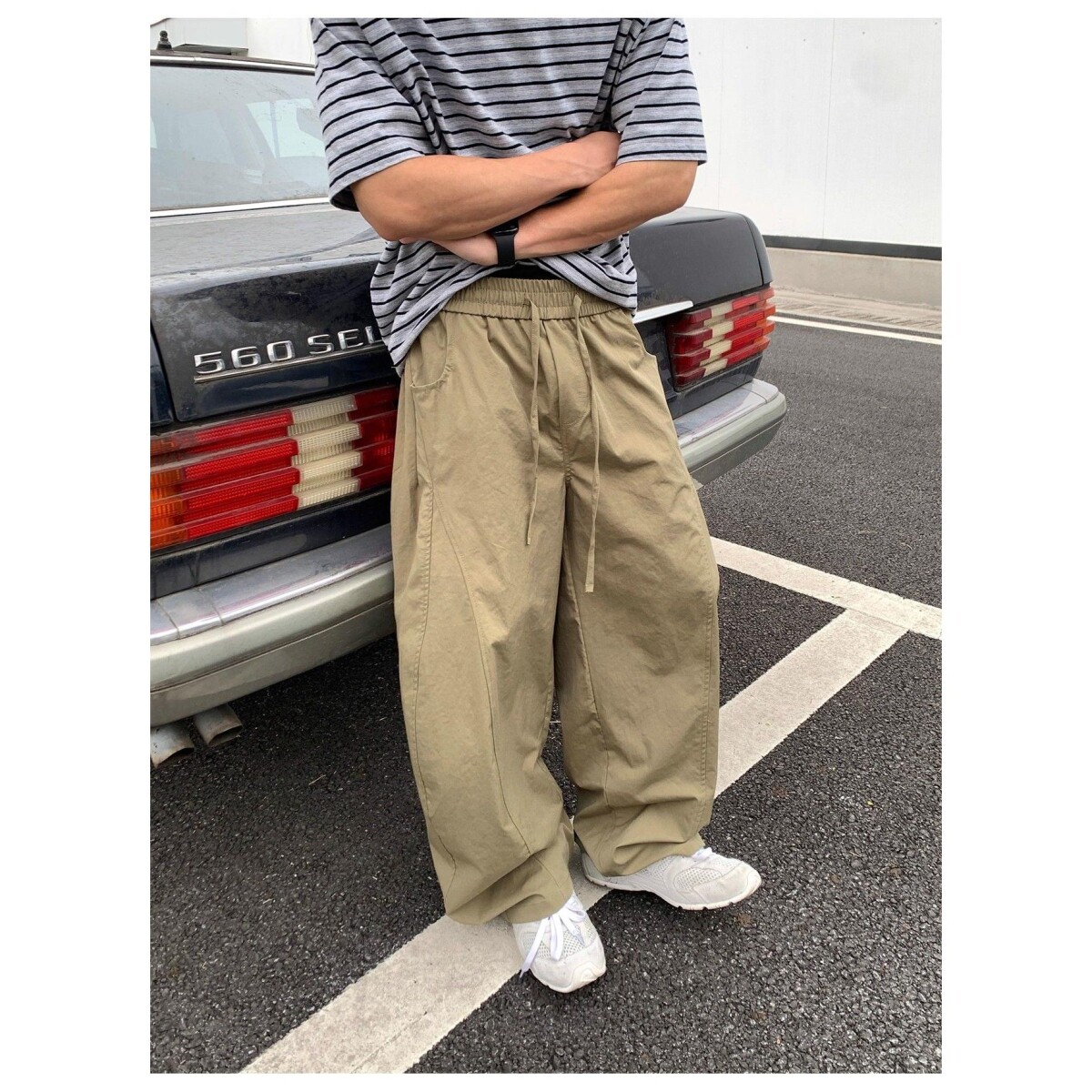 1506/QAK700/P44直筒休闲裤男弯刀裤大码宽松阔腿裤潮牌嘻哈1,男装休闲裤,星座1506
