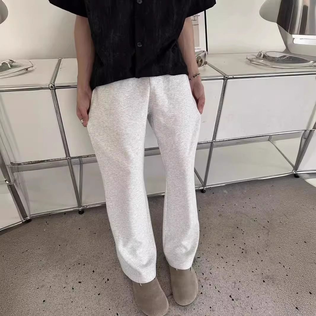 1506/QCK1200/P46美式白灰色微喇镰刀卫裤男弯刀休闲长裤1,男装休闲裤,星座1506