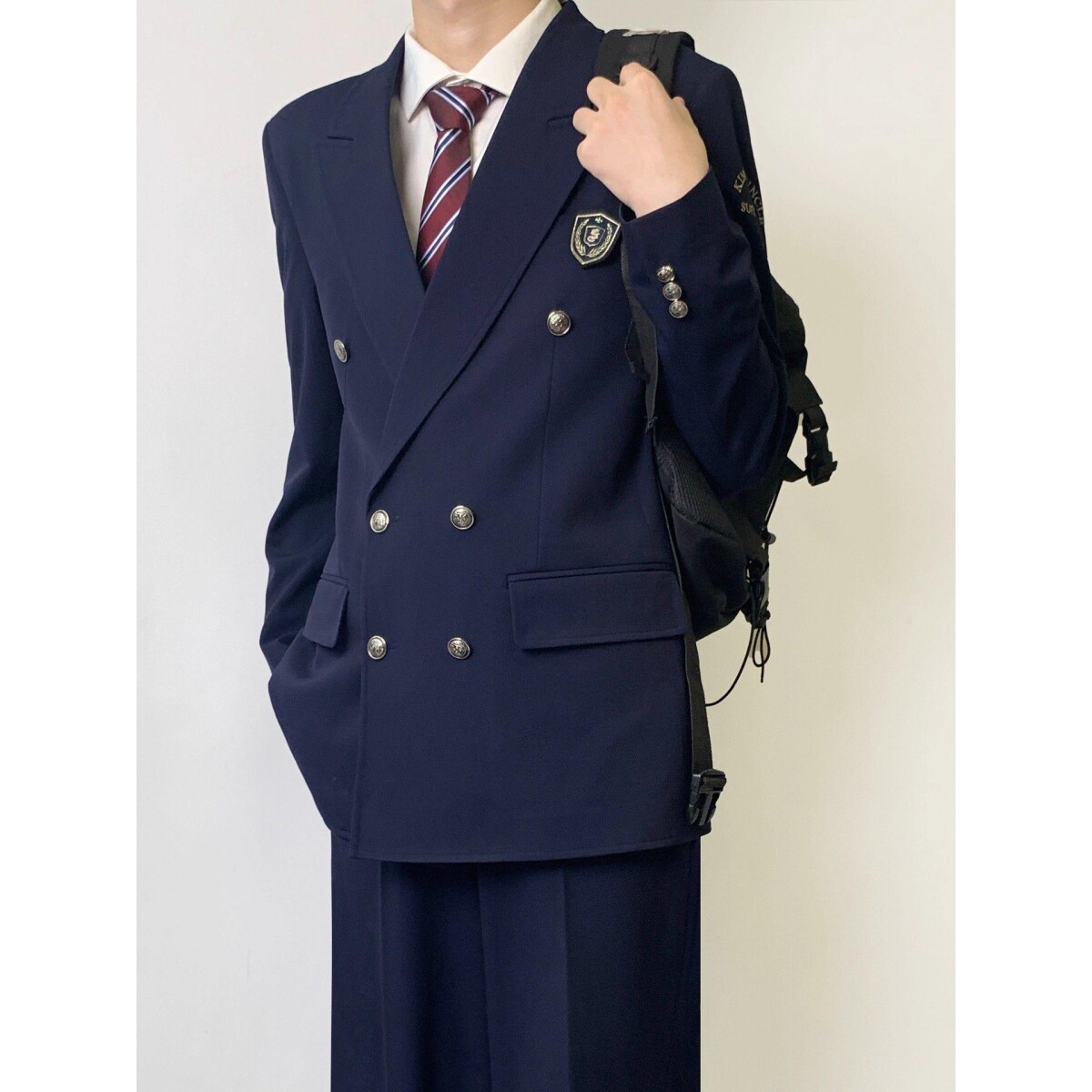 1506/QW200/P64日系原创刺绣西装制服男生双排扣戗驳领西服套装,男装西服,星座1506