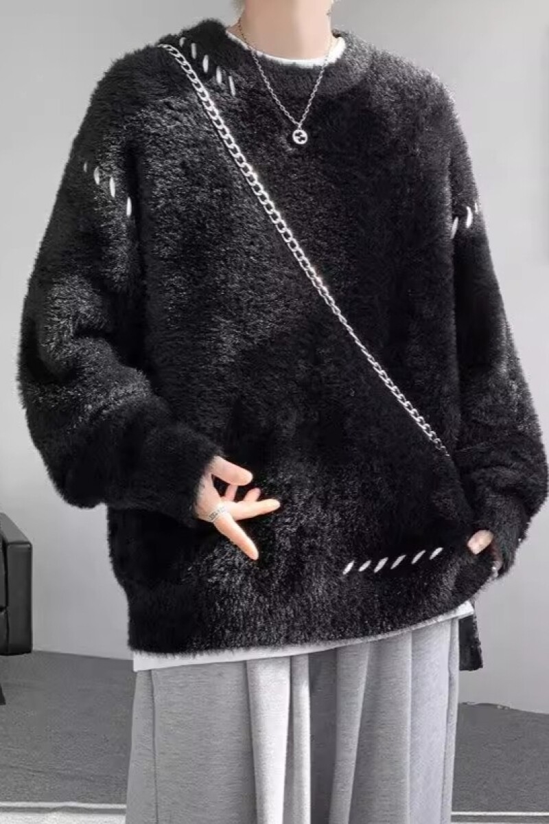 1506/MM161/P62貂绒毛衣男秋冬季潮流宽松百搭休闲纯色针织衫2,男装针织衫/毛衣,星座1506