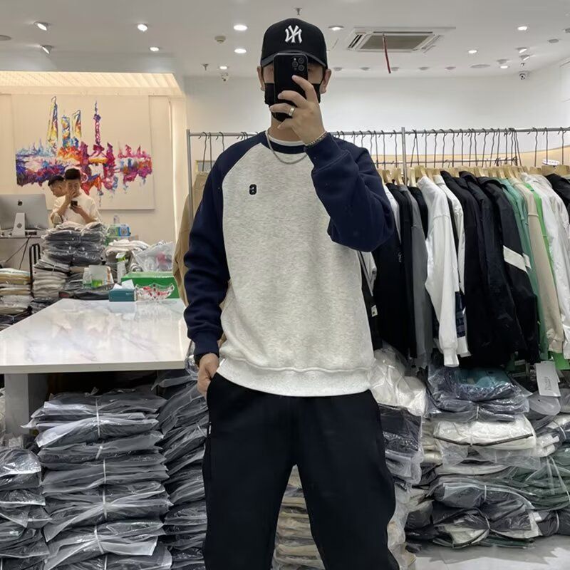1506/QT2930/P44秋冬卫衣男秋季新款圆领宽松上衣chic港风潮流潮1,男装卫衣,星座1506