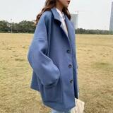 1506/DY01/P35大衣男女中长款秋冬宽松羊毛呢子风衣外套2025年，男装风衣，星座1506