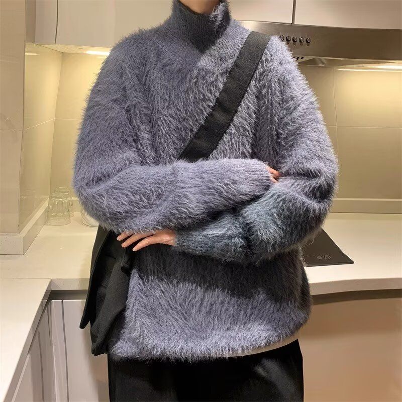 1506/Q71550/P54秋冬纯色水貂绒长袖毛衣男女款高级感软糯线衣，男装针织衫/毛衣，星座1506