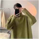 1506/QM160/P46秋冬新款毛衣休闲慵懒风V领针织衫男纯色外套ins，男装针织衫/毛衣，星座1506