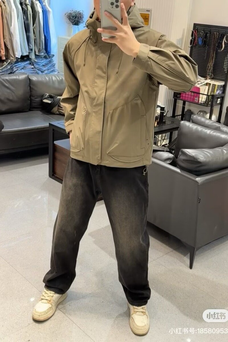 1506/Q2170/P55秋连帽夹克外套男士防风冲锋衣休闲百搭工装上衣男,男装夹克,星座1506
