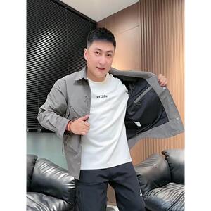 1506/Q76540/P64秋新款男士潮牌翻领衬衫外套简约夹克外套图片