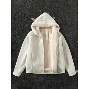 1506/JW3121/P182秋冬加绒加厚外套男重磅帆布水洗棉服夹克1图片