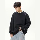 1506/QT5010/P42潮牌青少年重磅卫衣男长袖上衣百搭刺绣体恤外套，男装T恤，星座1506