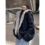 1506/Q86130/P90毛棉袄男士冬季座山雕连帽棉衣冬装情侣棉服外套，男装棉衣，星座1506