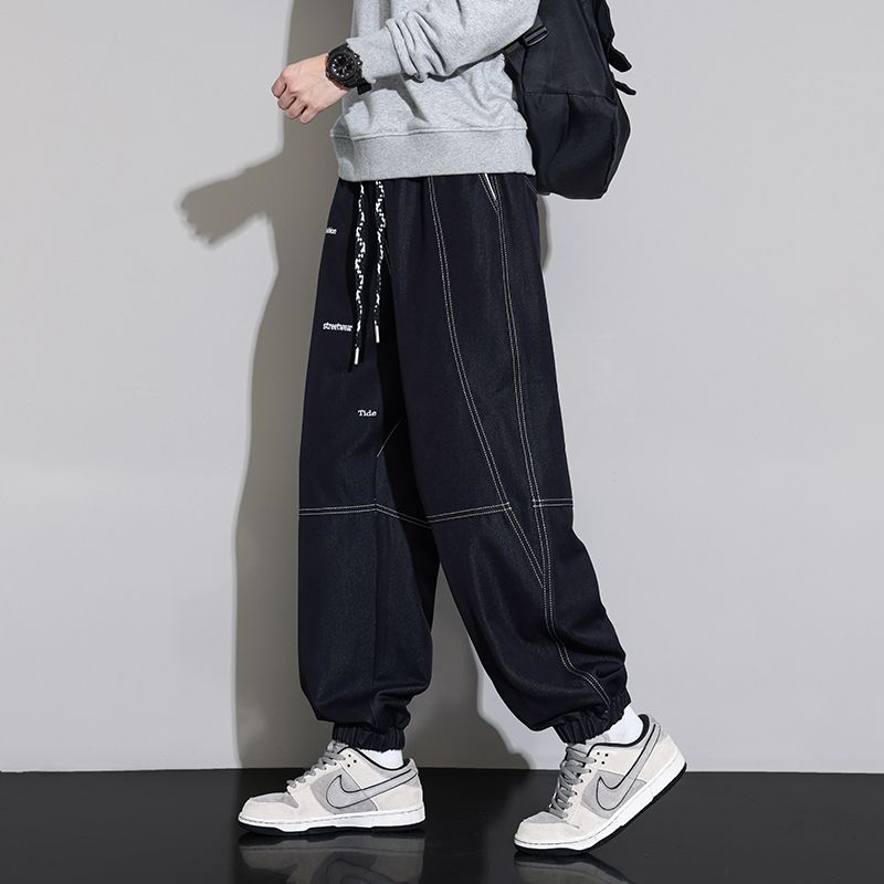 1506/QJYF-M88020/P67牛仔裤男潮流刺绣时尚宽松弯刀休闲裤2,男装牛仔裤,星座1506