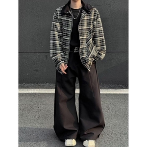 1506/QWT400/P64秋痞帅外套男潮牌原宿风韩版潮流宽松夹克图片