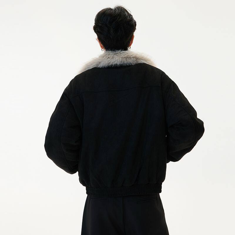 1506/QZSD020/P124美式座山雕毛领棉服男女2025冬棉袄加厚保暖1,男装棉衣,星座1506
