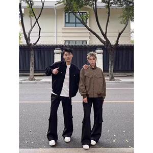 1506/QWT560/P66秋痞帅外套男潮牌原宿风韩版潮流宽松夹克1图片