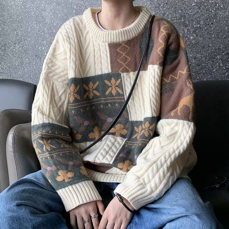 1506/Q8660/P52圆领毛衣针织衫男潮牌帅气秋冬季打底衫2,男装T恤,星座1506