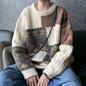 1506/Q8660/P52圆领毛衣针织衫男潮牌帅气秋冬季打底衫2图片
