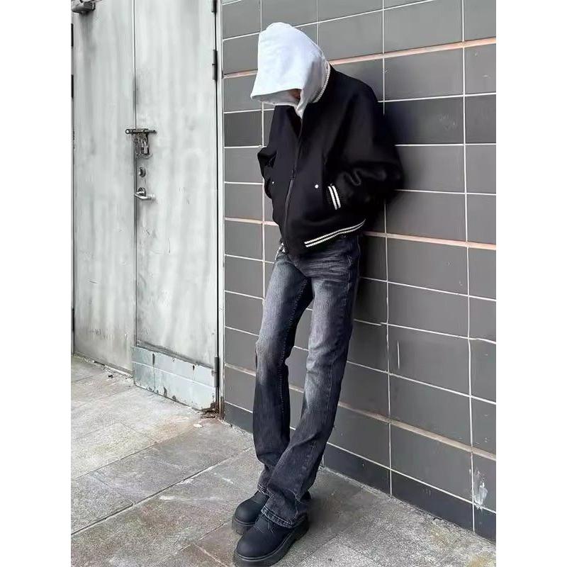 1506/QG9230/P41复古水洗磨白黑色牛仔裤男微喇修身显瘦直筒长裤2,男装牛仔裤,星座1506