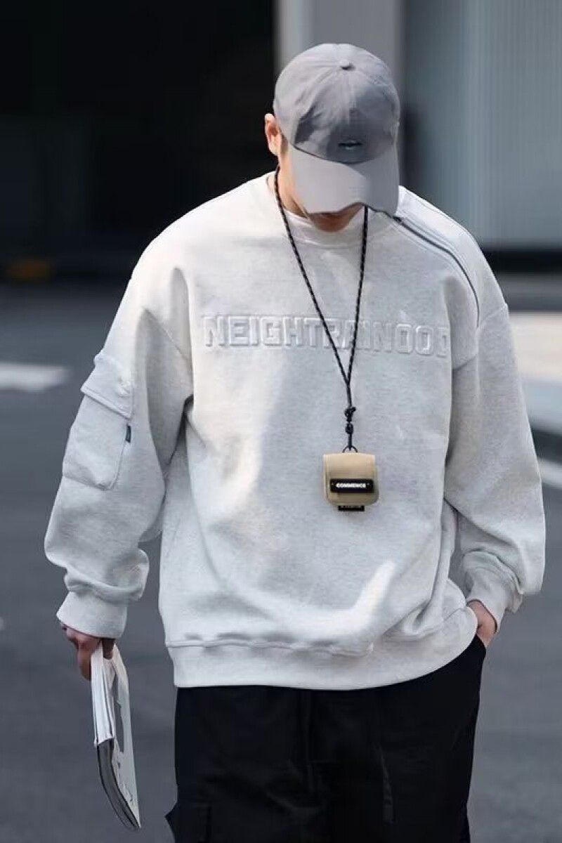 1506/Q88070/P44秋冬季新款凸起字母拉链卫衣男潮长袖落肩外套,女装短外套,星座1506