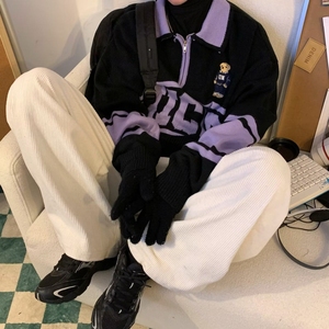 1506/Q5830/P42日系毛衣男女秋装慵懒风复古软糯套头纽扣针织3,男装针织衫/毛衣,星座1506