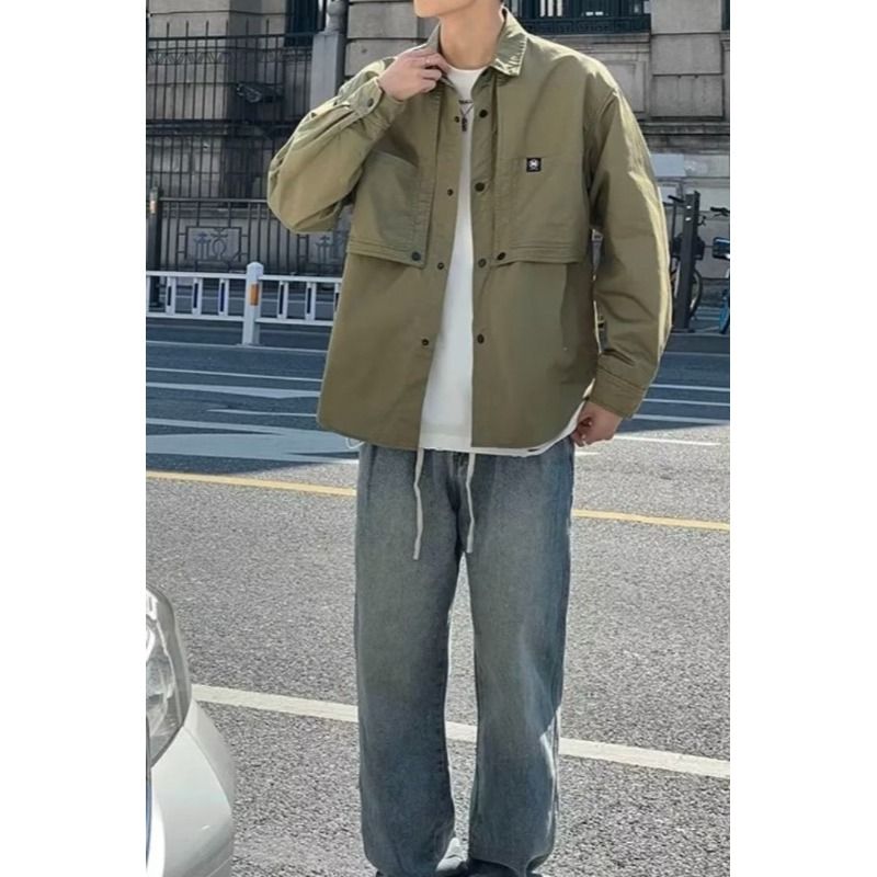 1506/Q22400/P46休闲长袖上衣时尚潮牌翻领衬衫夹克秋季2025年,男装衬衫,星座1506