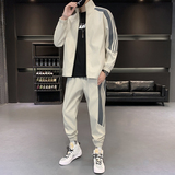 1506/D02/P45三条杠套装男秋季开衫套装两件套运动服2，男装休闲套装，星座1506