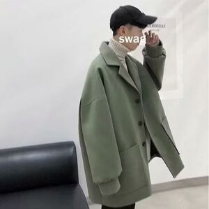 1506/QW610/P48秋季英伦风外套男士韩版潮流bf百搭中长款风衣3图片