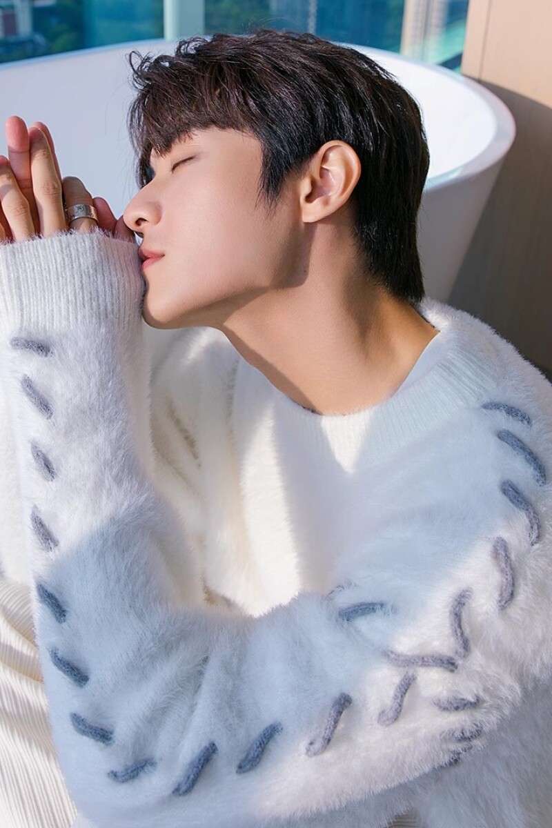 1506/MM081/P59男装加厚宽松圆领针织衫外套慵懒风情侣毛衣男2,男装针织衫/毛衣,星座1506