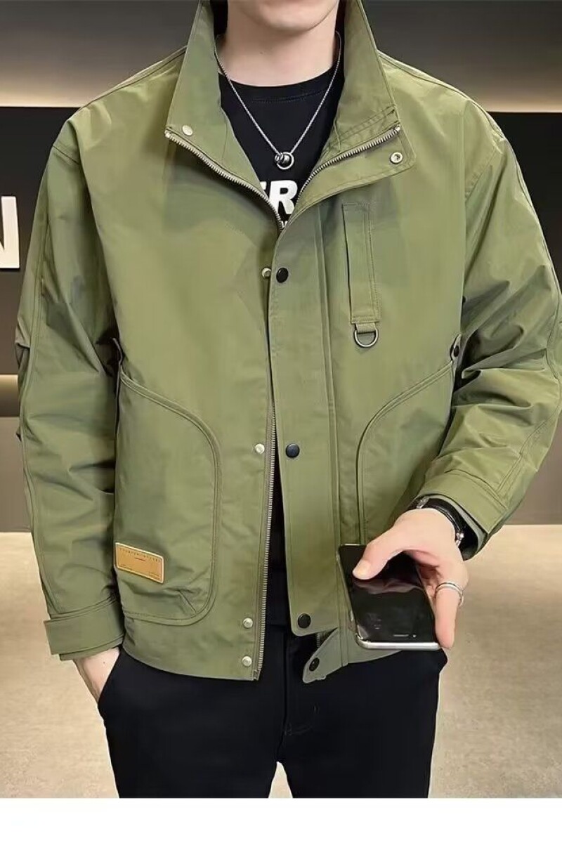 1506/QWT060/P63春秋季潮流港风工装夹克男痞帅冲锋衣服,男装夹克,星座1506