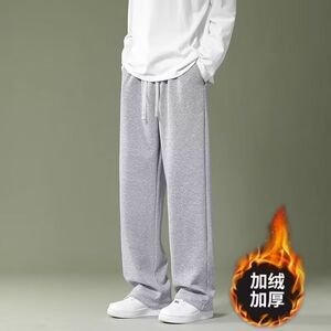 1506/QRA460/P33运动裤男士宽松束脚卫裤青少年直筒阔腿休闲裤子1图片