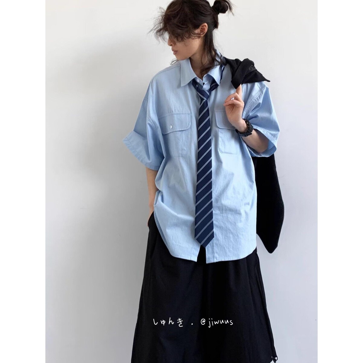 1506/QC1500/P36复古衬衫男夏装宽松趣味新款男装上衣外穿图片