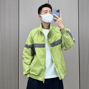 1506/Q8450/P55男士撞色拼接休闲外套轻薄潮流时尚百搭夹克图片
