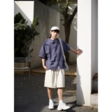 1506/Q336/P42复古衬衫男夏装港风趣味新款男装上衣外穿，男装衬衫，星座1506