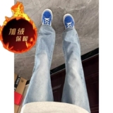 1506/Q52021加绒0/P45美式牛仔裤男修身显瘦复古冬季加绒微喇裤1，男装牛仔裤，星座1506