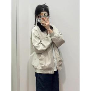 1506/QJK77890/P70小马丁双层外套米白色夹克男女2025年高级感图片