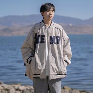 1506/Q6660/P44棒球服男女春秋季潮牌情侣百搭休闲夹克外套1图片