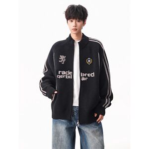 1506/QY770/P68潮牌秋冬季宽松慵懒风百搭针织衫外套1图片