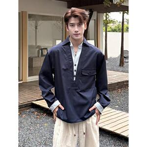 1506/QJ490/P48山系工装衬衫男长袖2025秋潮牌休闲夹克外套2025年图片
