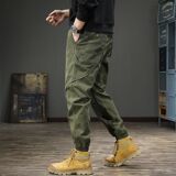 1506/QA33-10/P37加厚高端重磅复古工装裤男士宽松大码休闲裤1，男装工装外套，星座1506