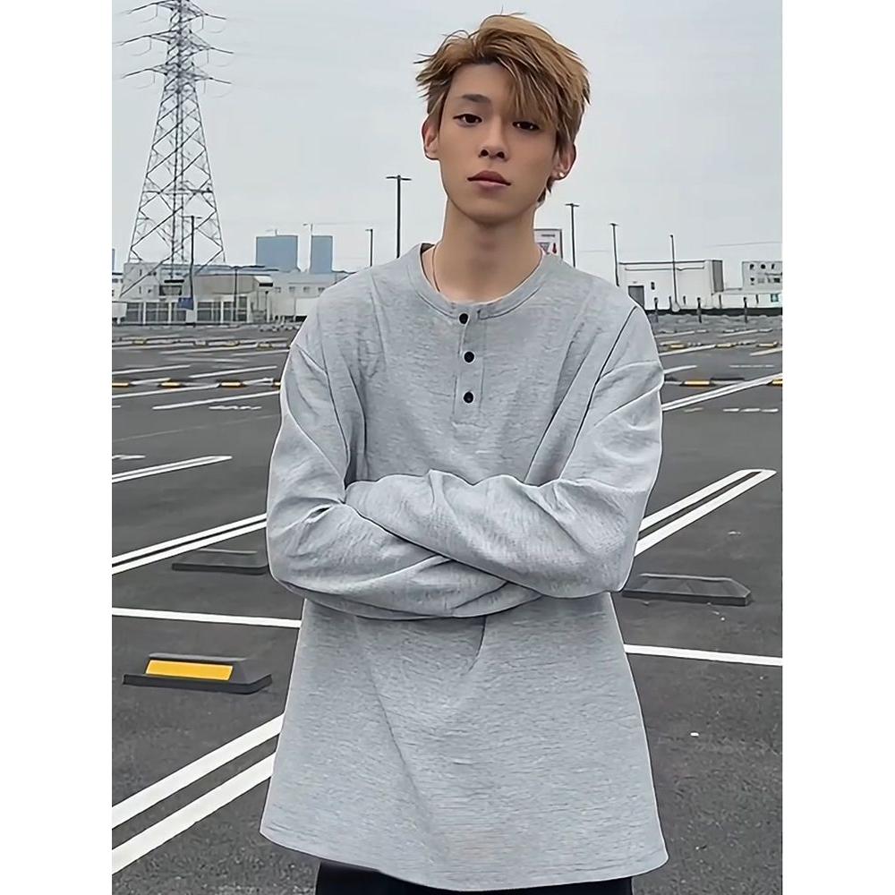 1506/QCX910/P31男士新款韩系宽松套头上衣内搭打底衫潮炸街,男装T恤,星座1506
