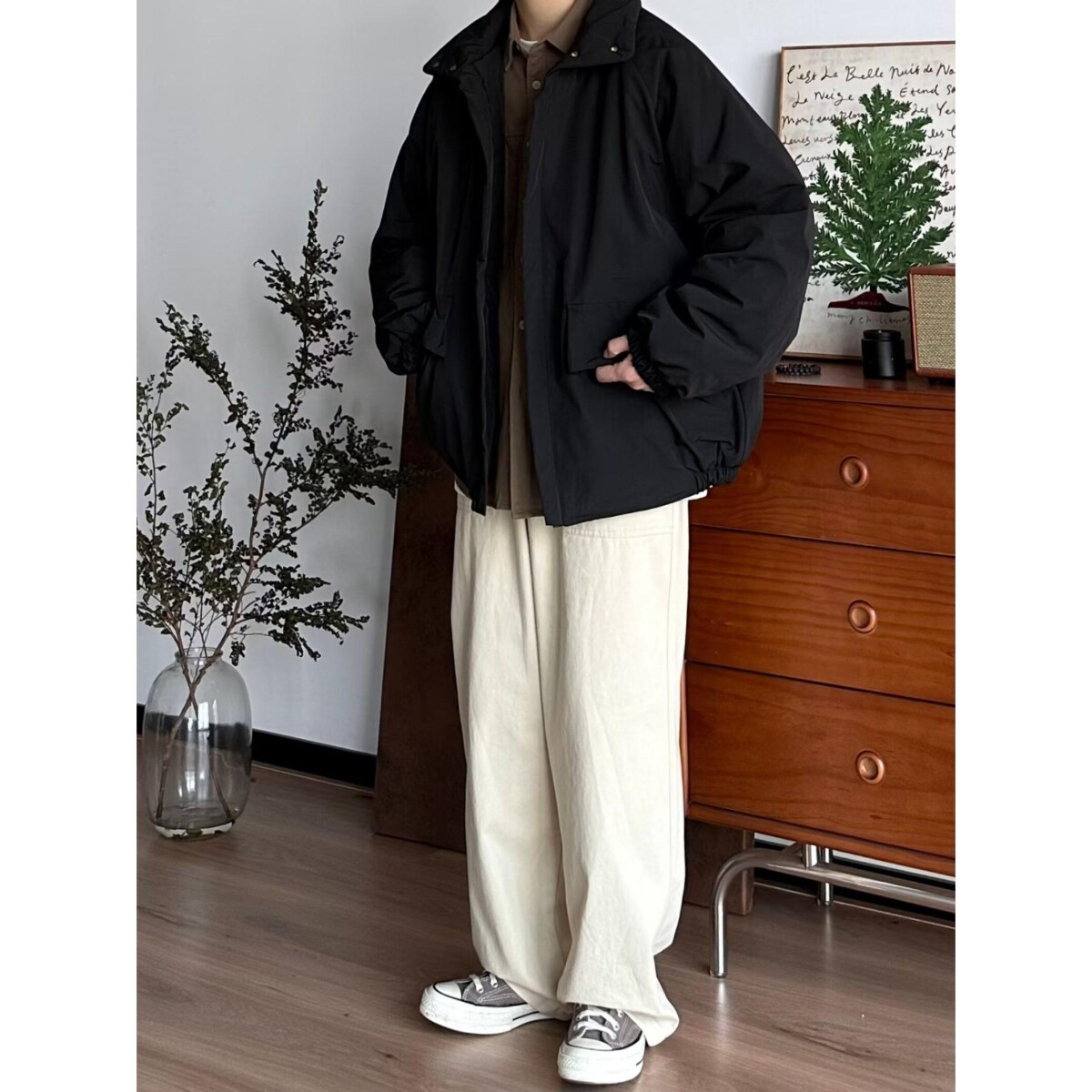 1506/QJ570/P73美式复古机能风工装外套男女休闲可拆卸帽夹克2图片