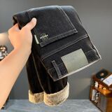 1506/Q517加绒0/P61一体绒男士牛仔裤加绒加厚保暖修身小脚裤1，男装牛仔裤，星座1506