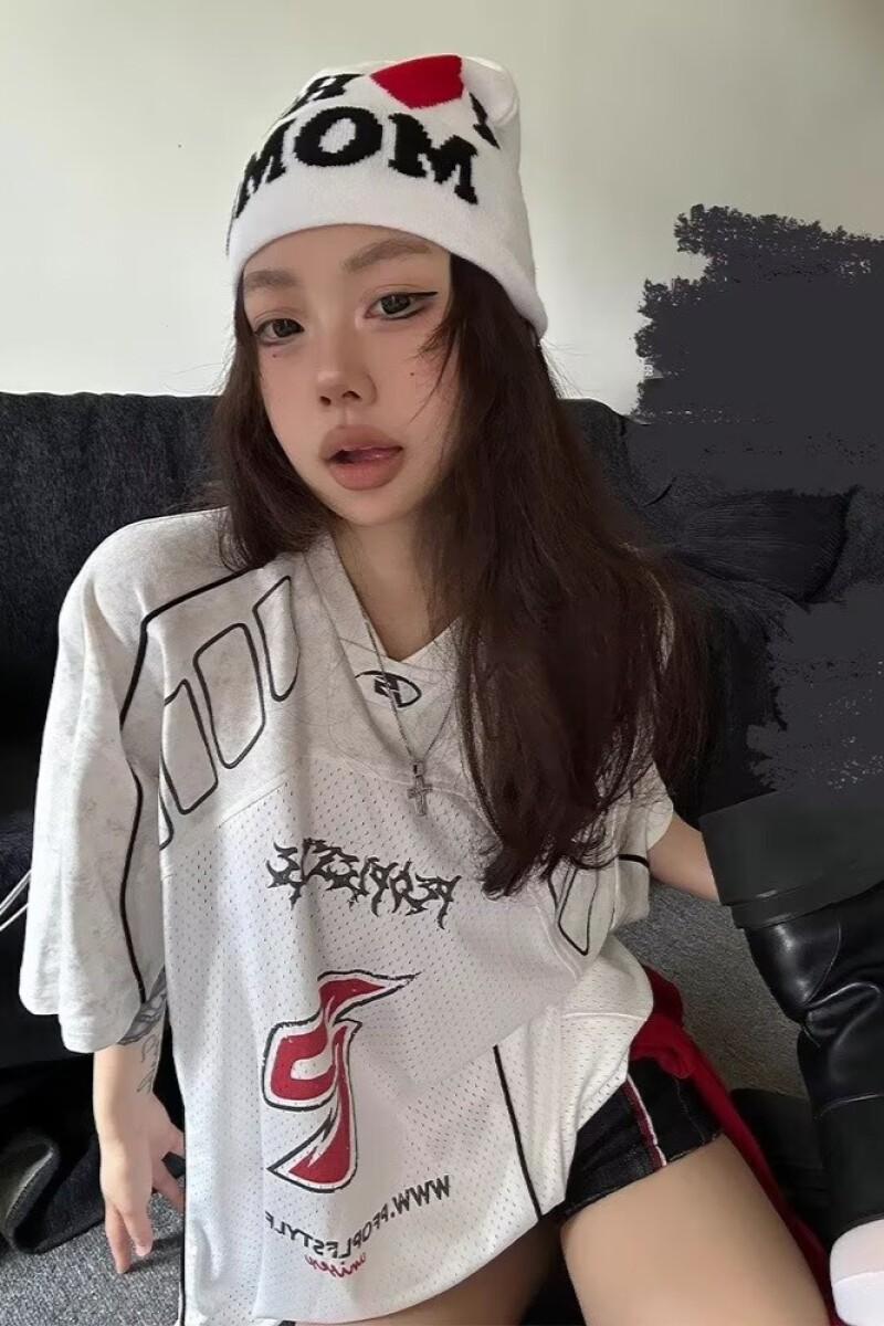 1506/Q220/P52美式拼接撞色赛车T恤男女夏季痞帅百搭圆领短袖潮,男装T恤,星座1506